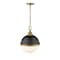 Z-Lite Peyton 2 Light Pendant, Matte Black + Factory Bronze & Opal Etched 619P14-MB-FB - alternate 4